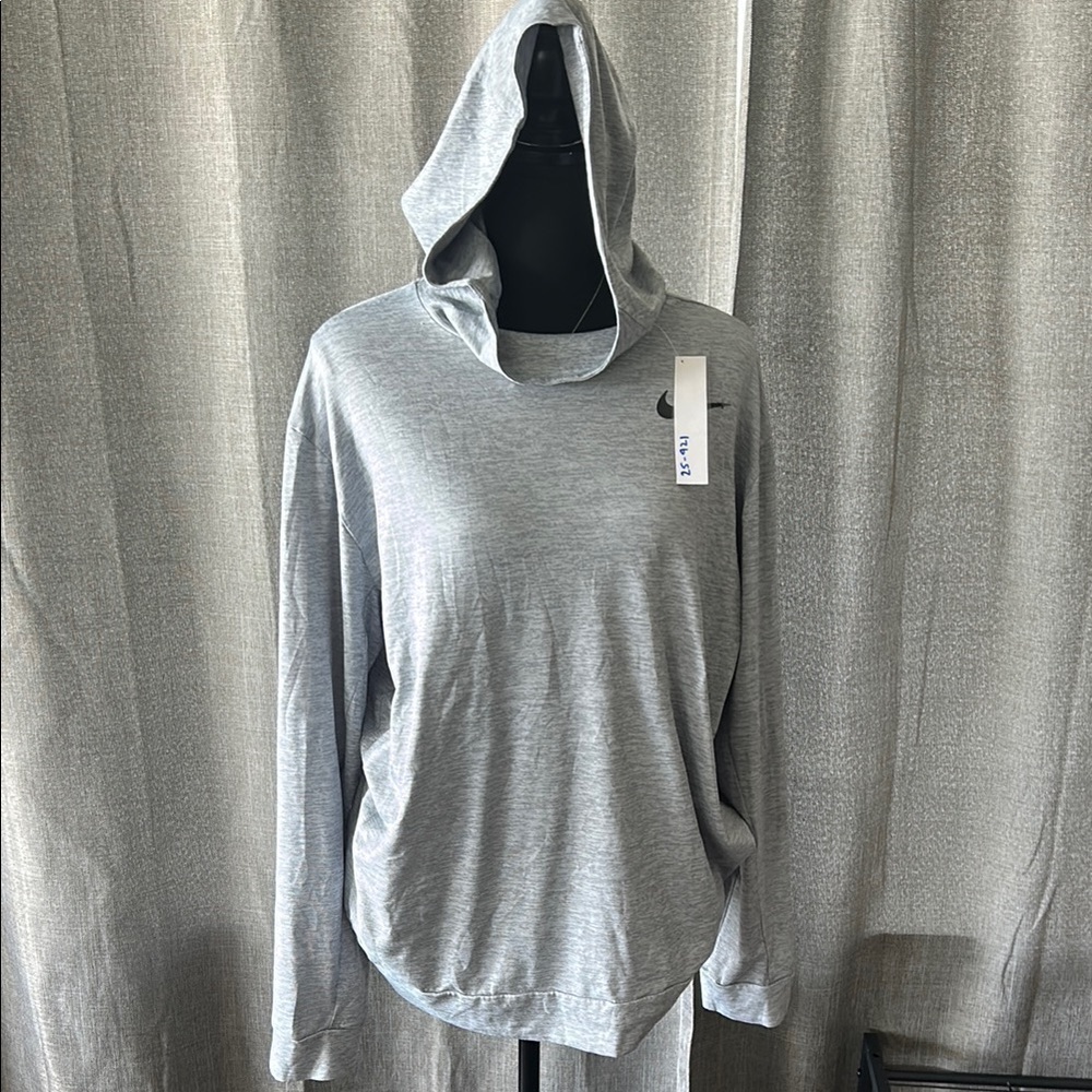 Nike Gray Relaxed Fit Hooded Sweater